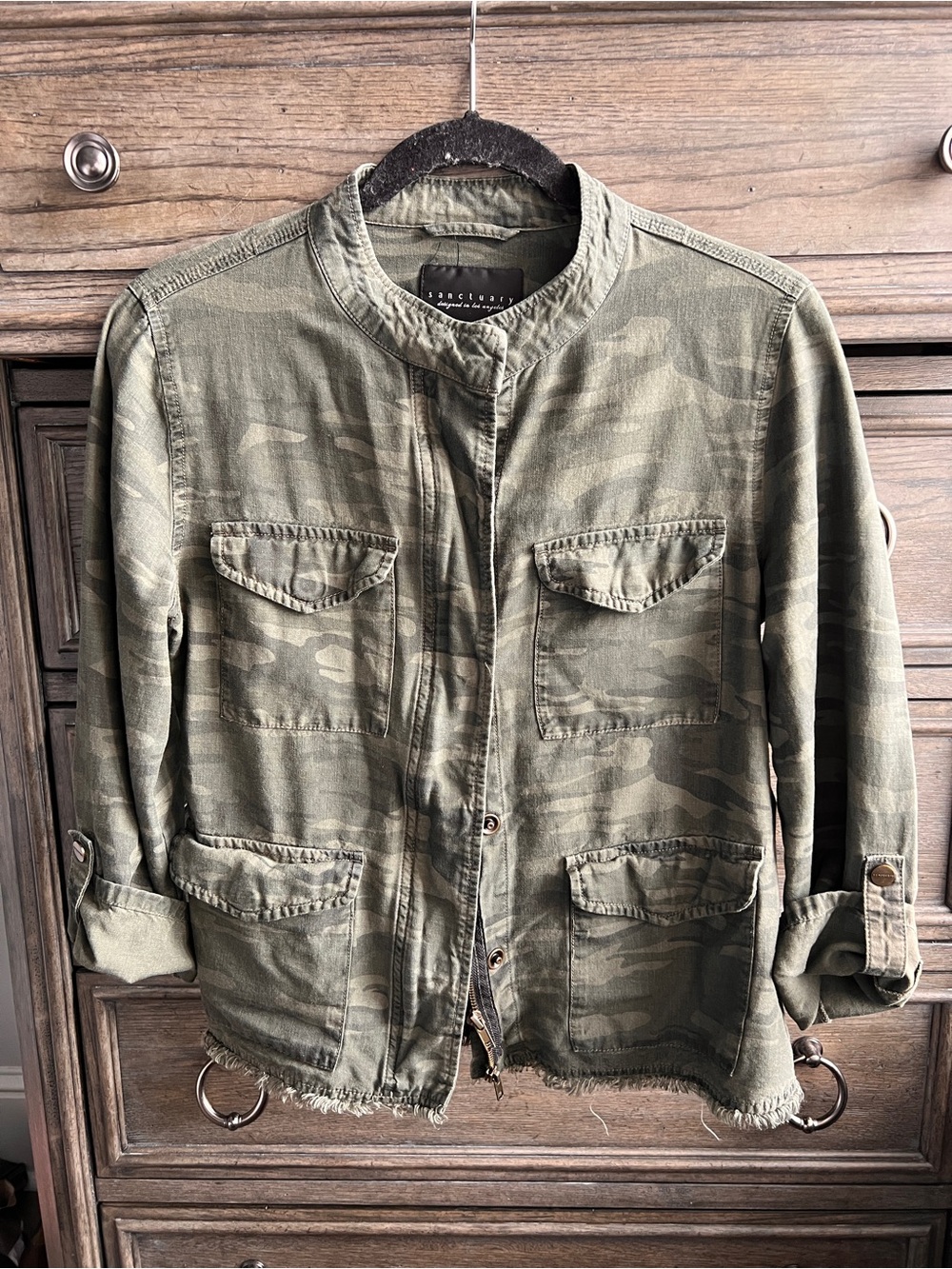 Sanctuary Olive Camo Field Jacket